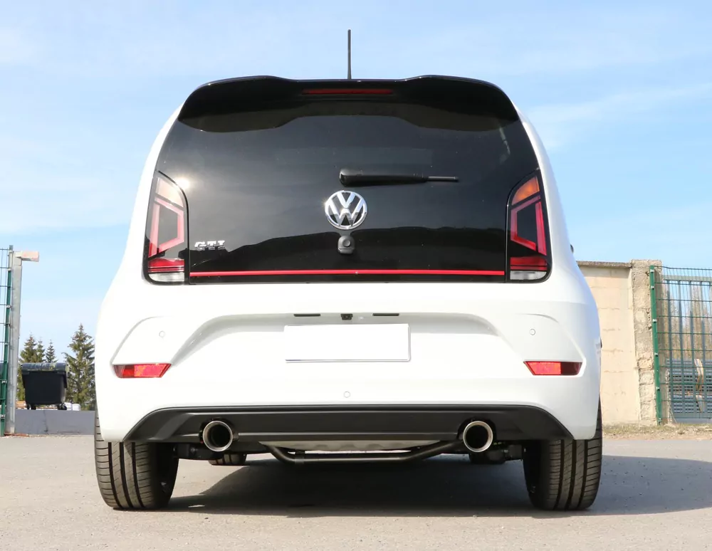 VW UP GTI  Endrohrsystem rechts/links passend auf originalen oder FOX-Endschalldämpfer - 1x90 Typ 25 rechts/links