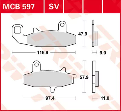 Scheibenbremsbeläge Mcb597sv