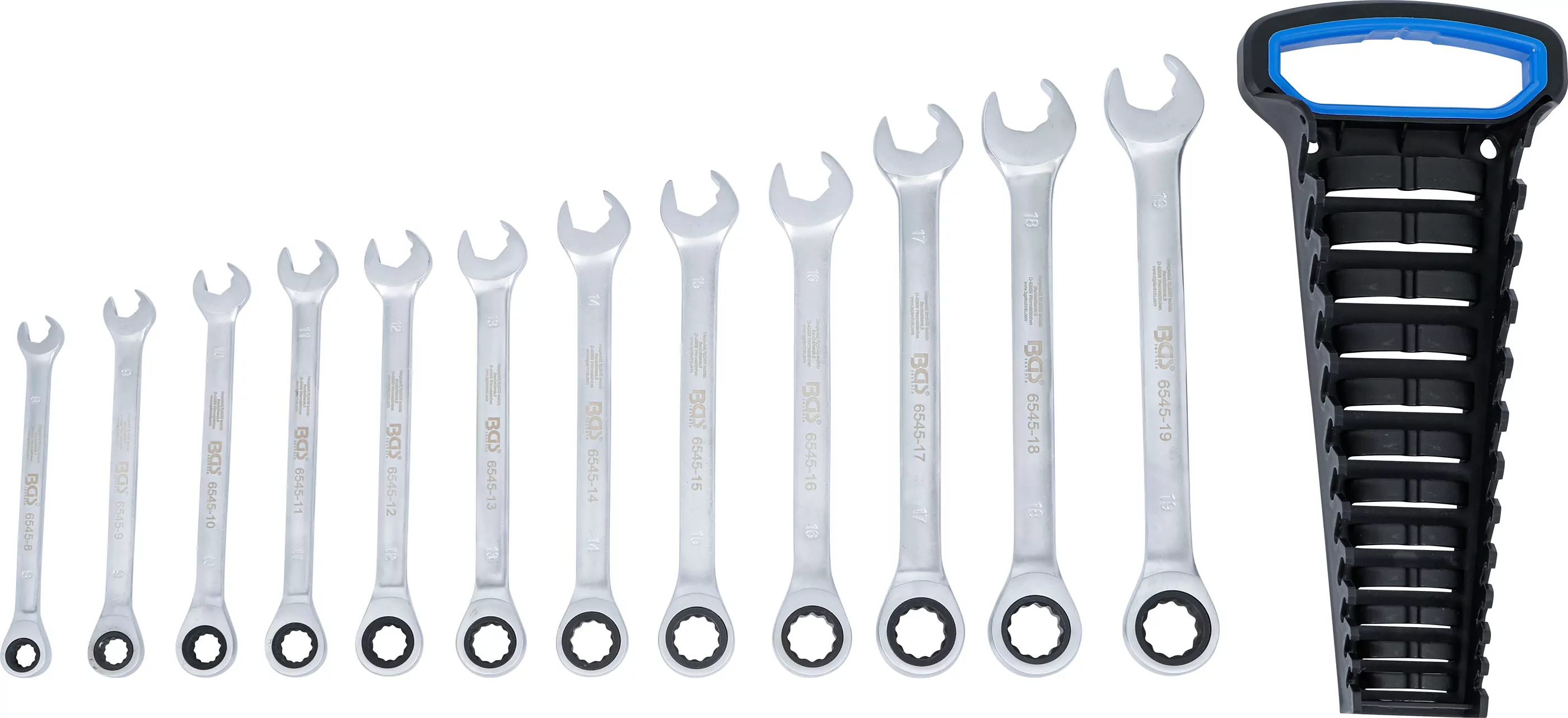 Maulratschen- und Ratschenring-Schlüssel-Satz | SW 8 - 19 mm | 12-tlg.