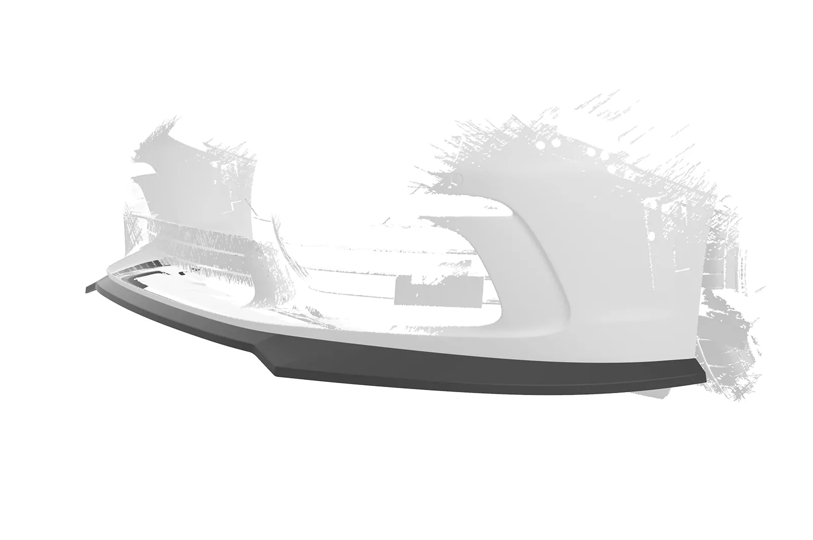 Cup-Spoilerlippe mit ABE für Porsche 718 Boxster 982 / 718 Cayman 982 CSL853 Schwarz Strukturiert