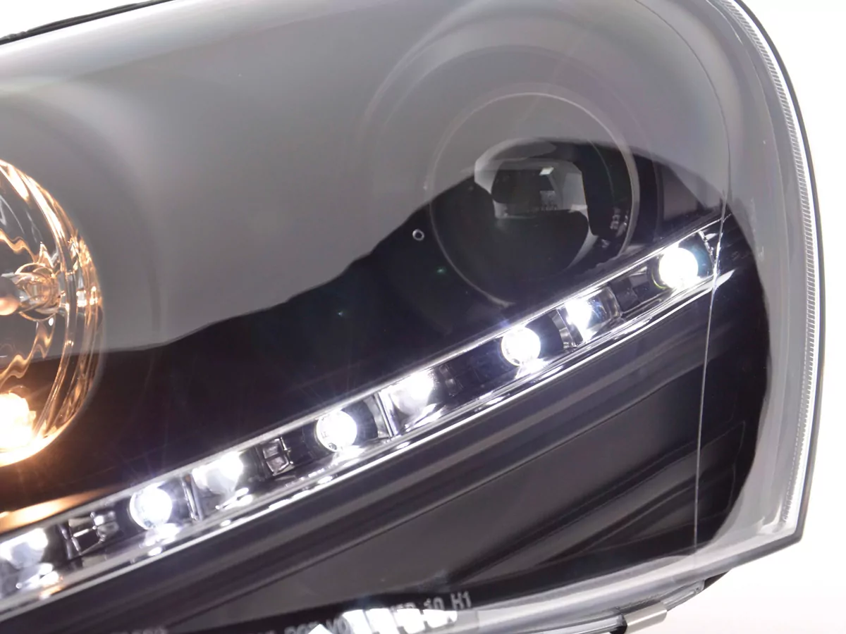 Scheinwerfer Set Daylight LED TFL-Optik VW Golf 5 Typ 1K Bj. 03-08 schwarz