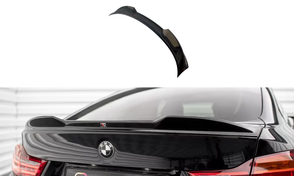 Spoiler CAP Für 3D BMW 4er Gran Coupe Standard / M-Paket F36 / F36 Facelift Schwarz Hochglanz