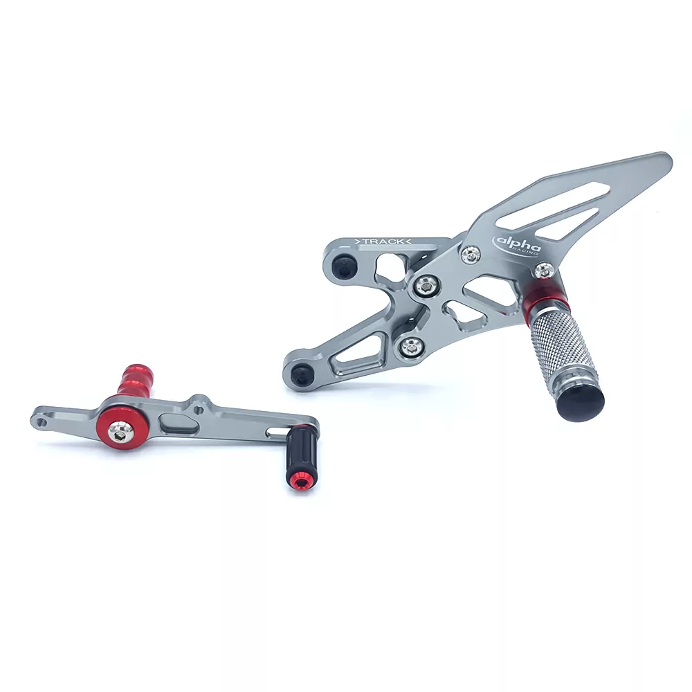 TRACK Fußrastenanlage titan BMW S1000RR Typ K10 Modelljahr 2015-16 Typ 2R10 Modelljahr 2017- BMW S1000R Typ 2R10 Modelljahr 2017- ABE