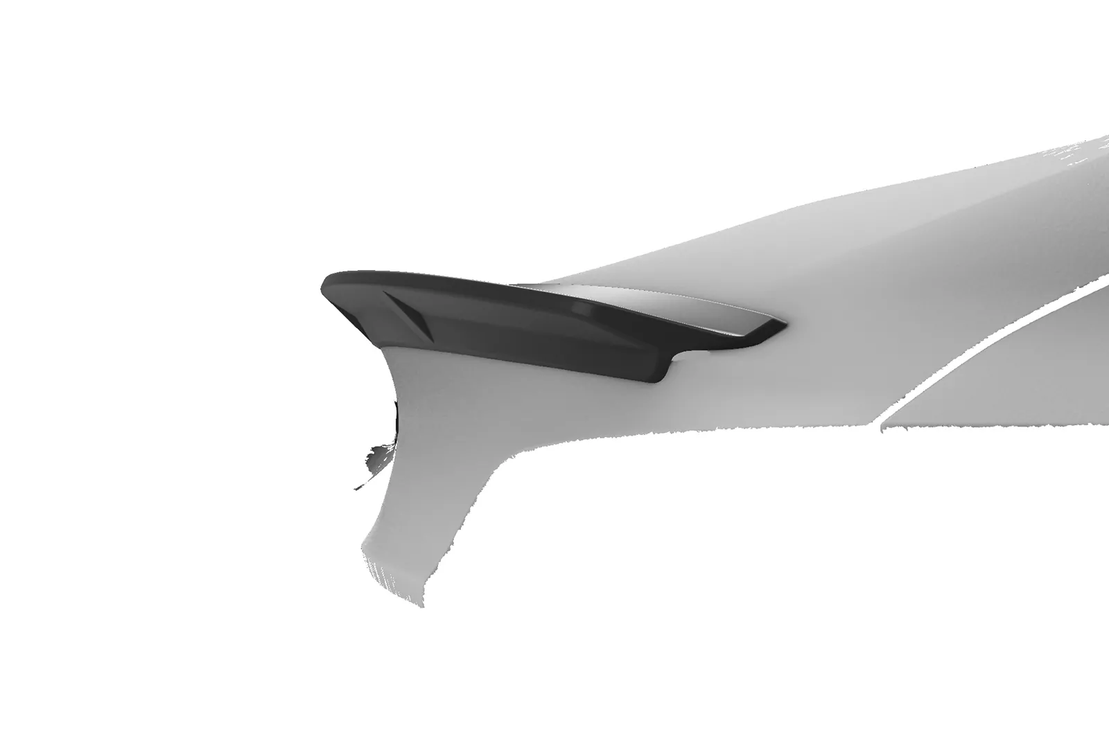 Heckflügel mit ABE für Tesla Model 3 HF985 Schwarz Strukturiert