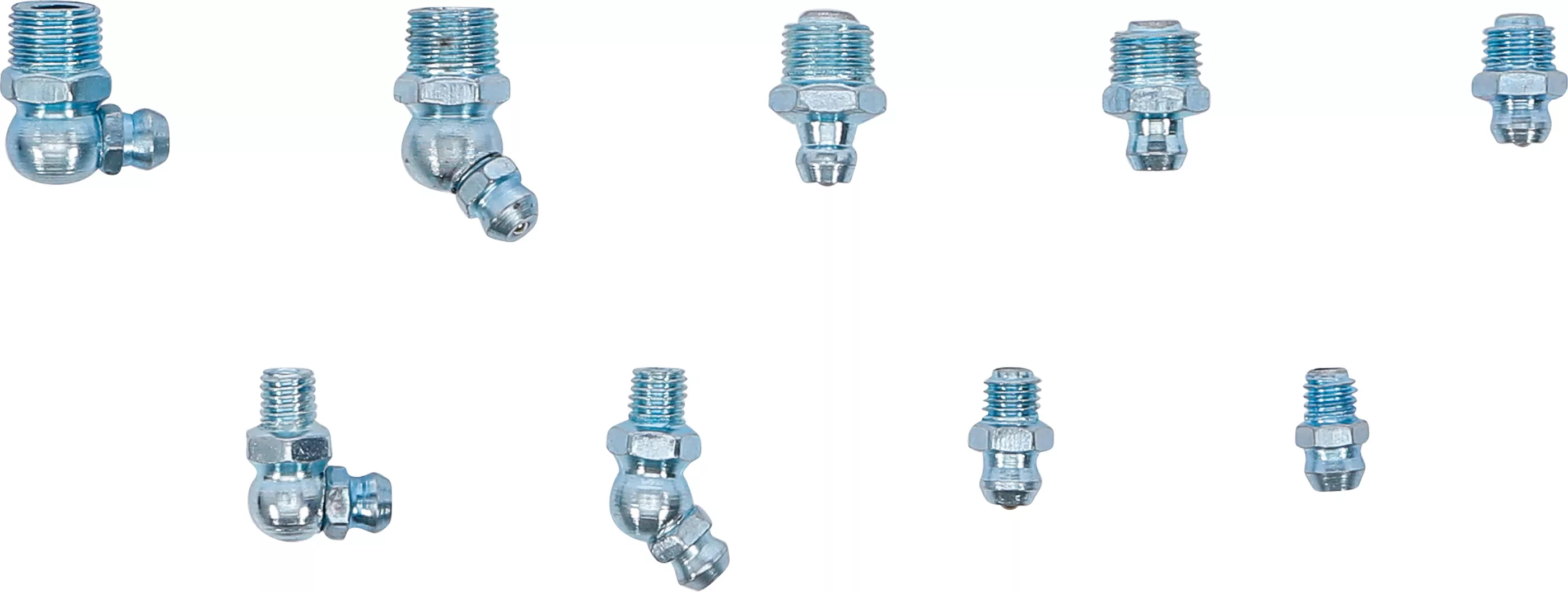 Schmiernippel-Sortiment | metrisch/Zollgrößen | 70-tlg.