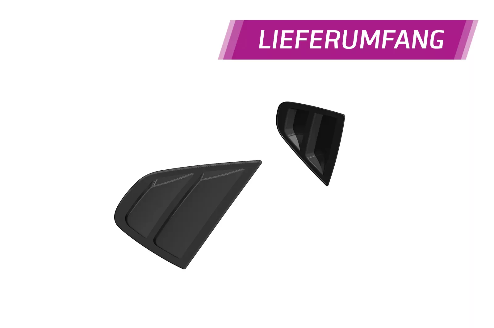 Seitenscheibenblenden für Hyundai I30 (PD) Fastback SSB014 Schwarz Strukturiert