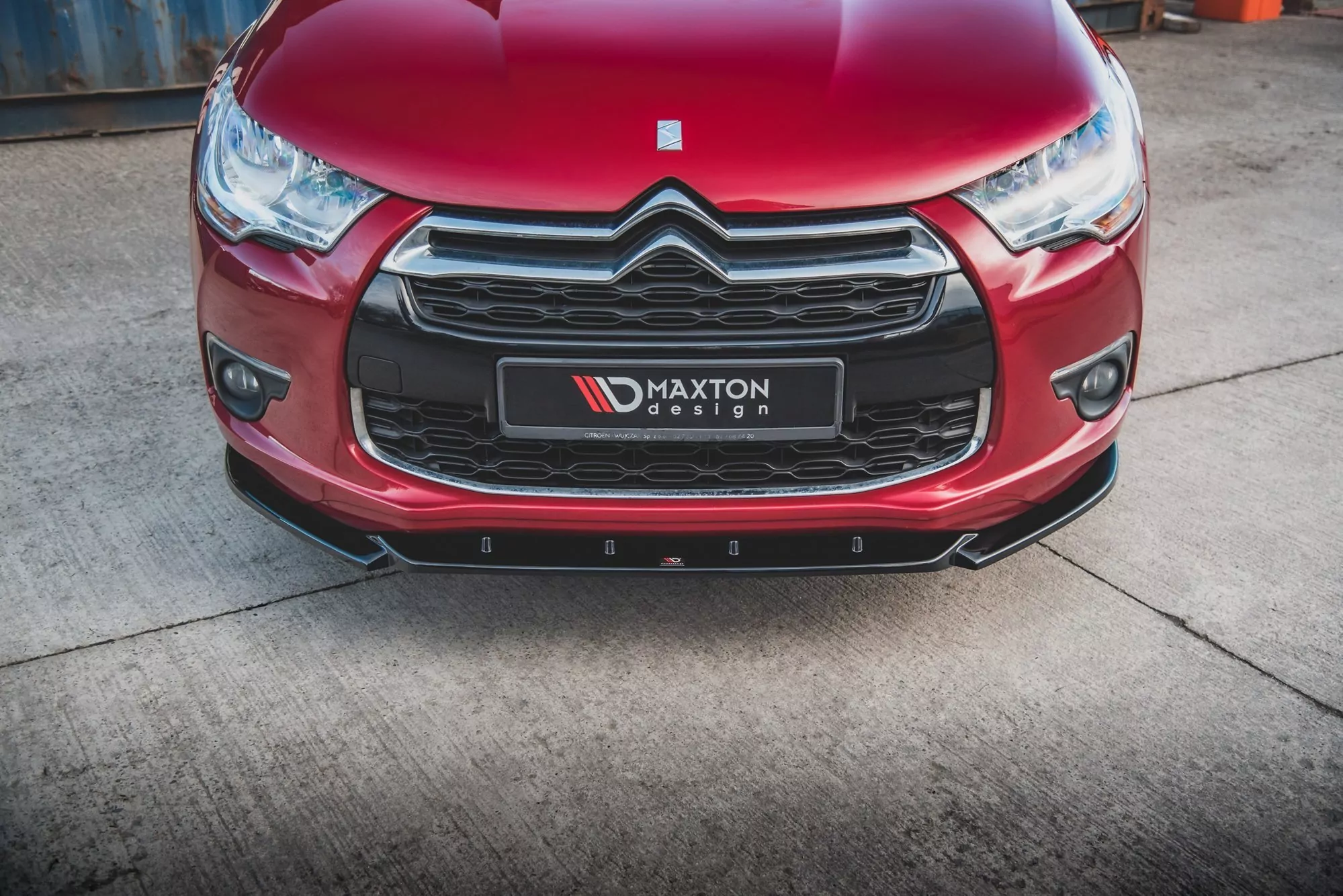Front Ansatz Für Citroen DS4 Schwarz Hochglanz