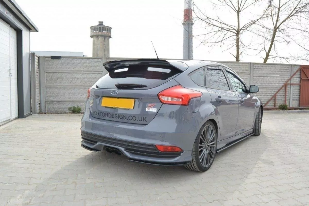 Heck Ansatz Flaps Diffusor Passend Für Diffusor Passend Für FORD FOCUS 3 ST FL Schwarz Hochglanz Schwarz Hochglanz