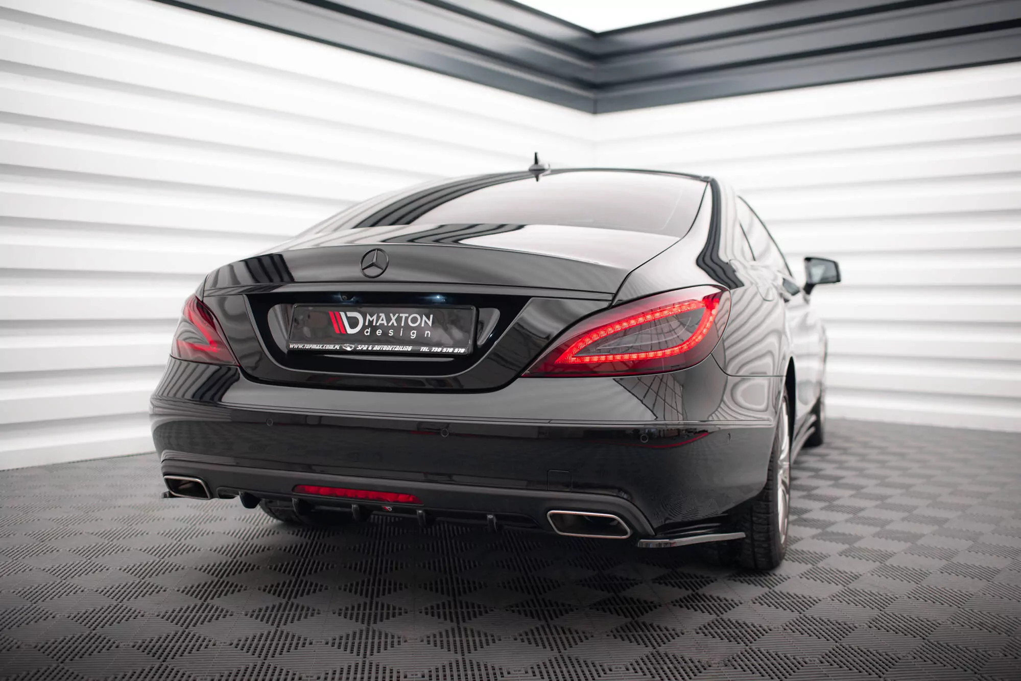 Diffusor Heck Ansatz Passend Für Passend Für Mercedes CLS C218 Schwarz Hochglanz Schwarz Hochglanz