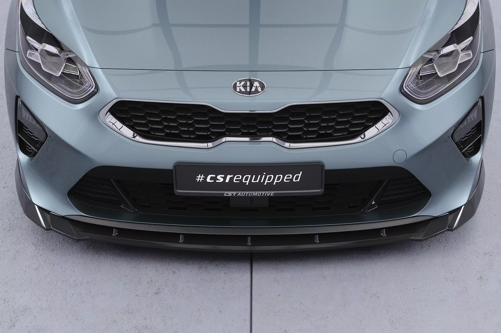 Cup-Spoilerlippe mit ABE für Kia Ceed (CD) CSL643 Schwarz Strukturiert