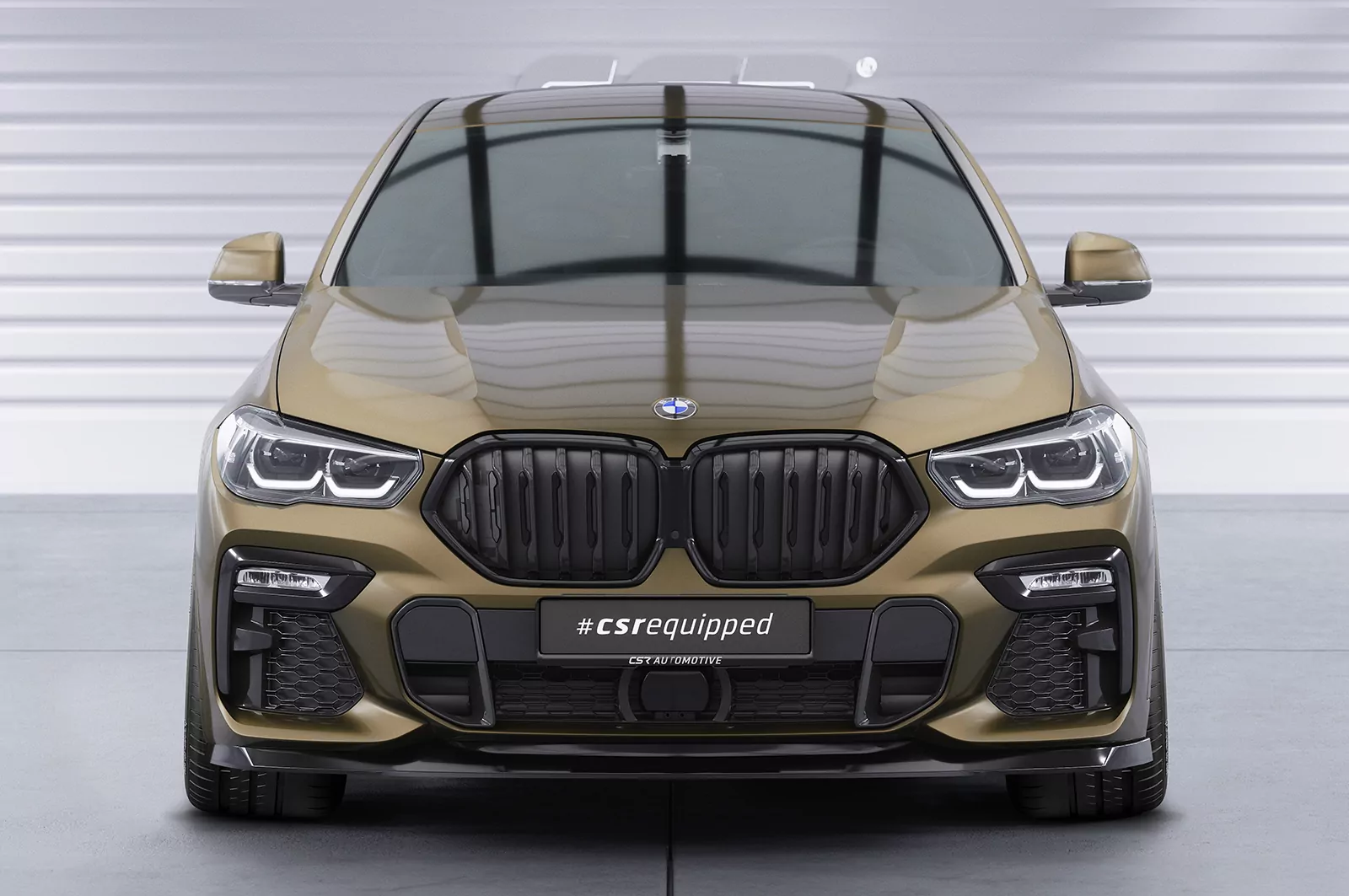 Cup-Spoilerlippe mit ABE für BMW X6 (G06) M-Paket / M50i CSL589 Schwarz Strukturiert