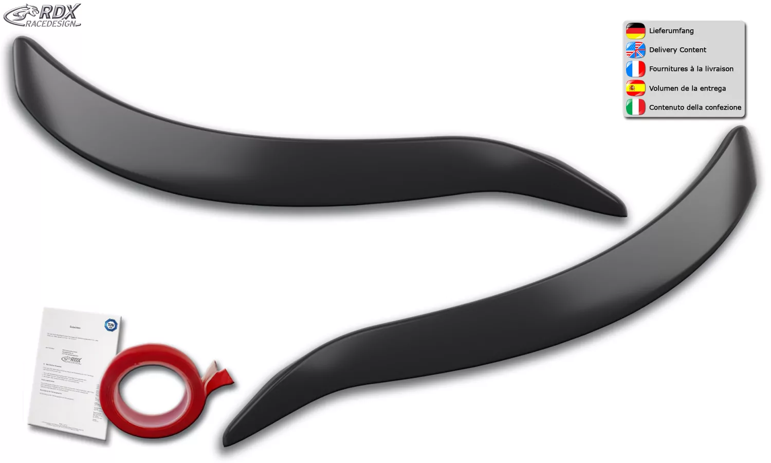 RDX Scheinwerferblenden für RENAULT Kadjar RFE (2015-2022) Böser Blick