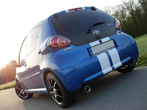 CitroenC1/ Peugeot 107/ Toyota Aygo Endschalldämpfer Ausgang rechts/links - 1x90 Typ 13 rechts/links