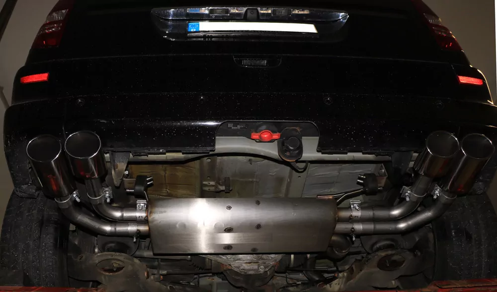 Mercedes Vito/ Viano - W639 Kompact  Endschalldämpfer quer Ausgang rechts/links inkl. Verbindungsrohr - 2x115x85 Typ 32 rechts/links