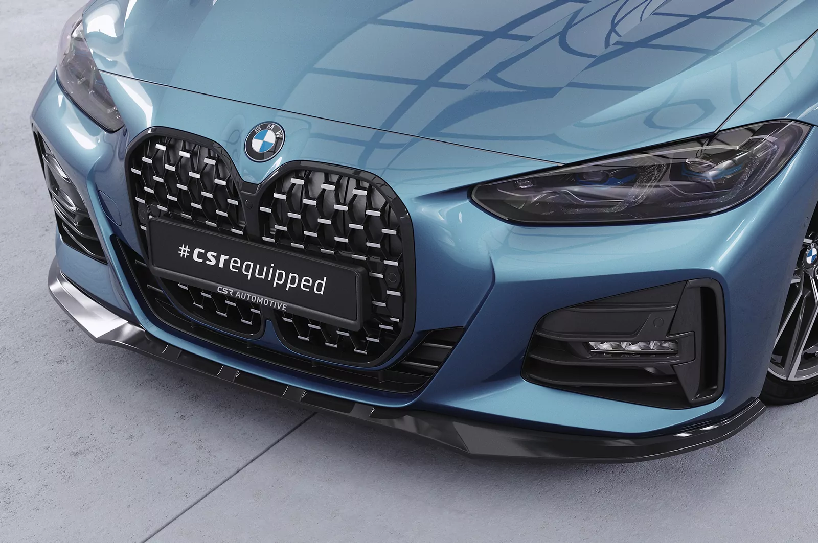 Cup-Spoilerlippe mit ABE für BMW 4er (G22/G23) M-Paket und M440 CSL524 Schwarz Strukturiert