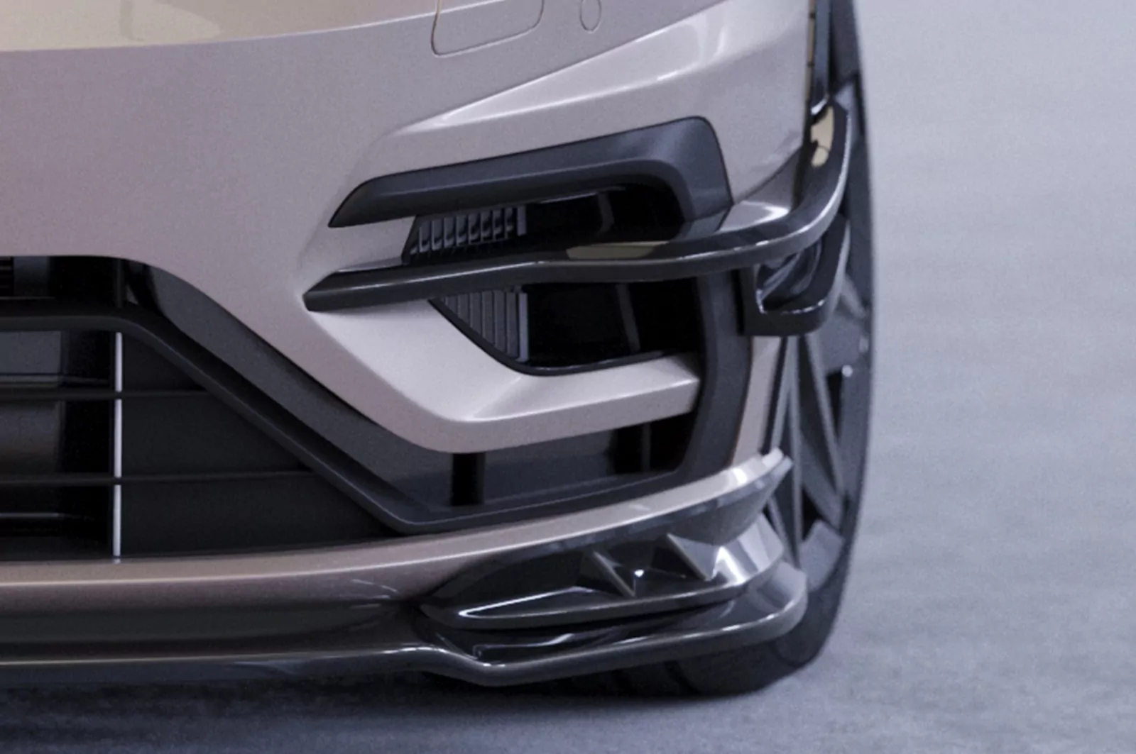 Performance Flaps für VW Golf 7 (Typ AU) R FP019 Schwarz Strukturiert