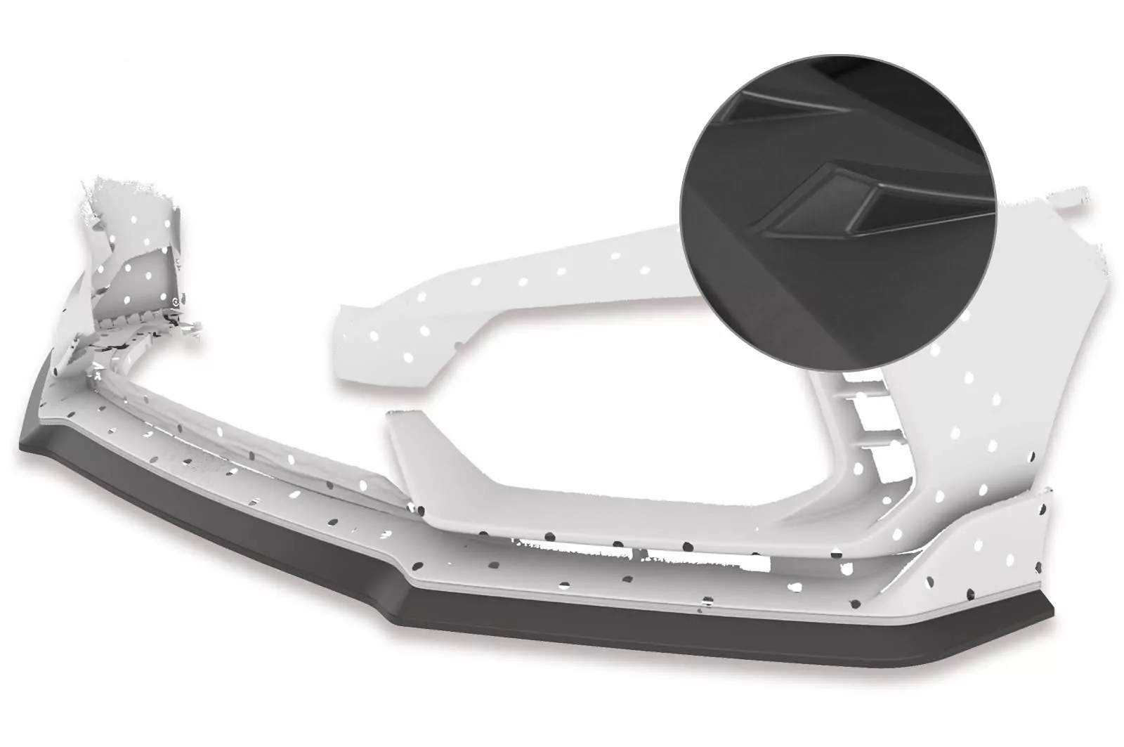 Cup-Spoilerlippe mit ABE für Honda Civic FK8 Type R Lackierfreundlich (schwarz matt)