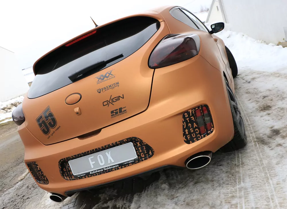 Kia Pro Cee`d GT  Endschalldämpfer quer Ausgang rechts/links - 160x90 Typ 38 rechts/links