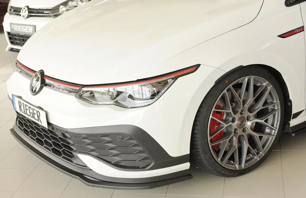 Rieger Spoilerschwert nur für GTI Clubsport matt schwarz für VW Golf 8 GTI Clubsport 5-tür. 10.20-03.24 (bis Facelift)