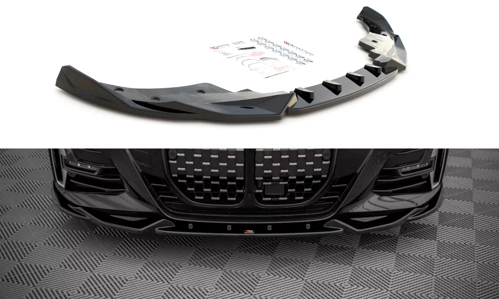 Street+ Spoilerlippe Front Ansatz V.2 Passend Für BMW 4er M-Paket / M440i G22 / G23 / G22 Facelift / G23 Facelift 