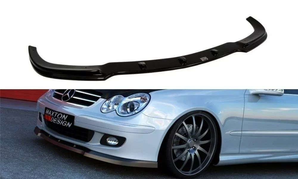 Front Ansatz Passend Für Passend Für MERCEDES CLK W209 FL FÜR Serie Schwarz Hochglanz Schwarz Hochglanz