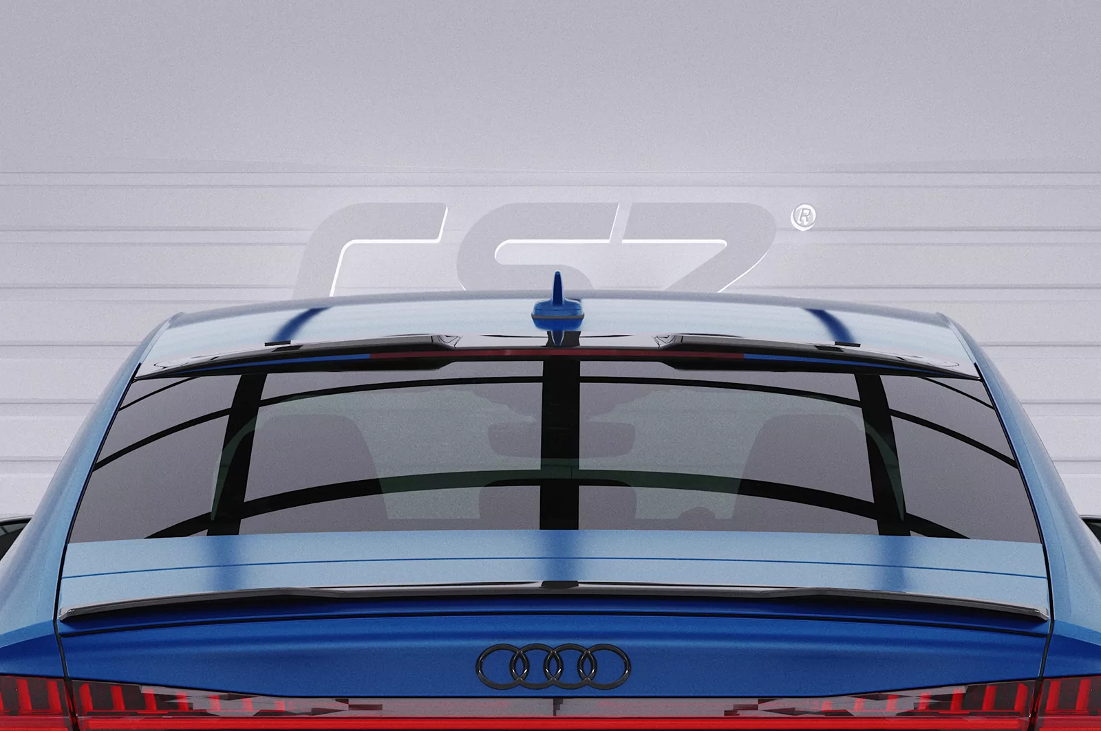 Heckscheibenblende für Audi A7 / S7 / RS7 C8 (4K) Sportback HSB083 Schwarz Strukturiert