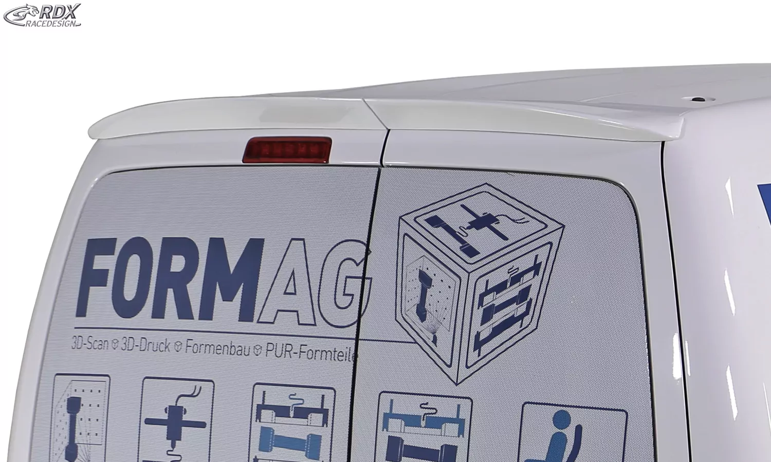 RDX Heckspoiler für VW Caddy 1T / 2K mit geteilter Heckklappe Flügeltüren Dachspoiler Spoiler Flügeltürer