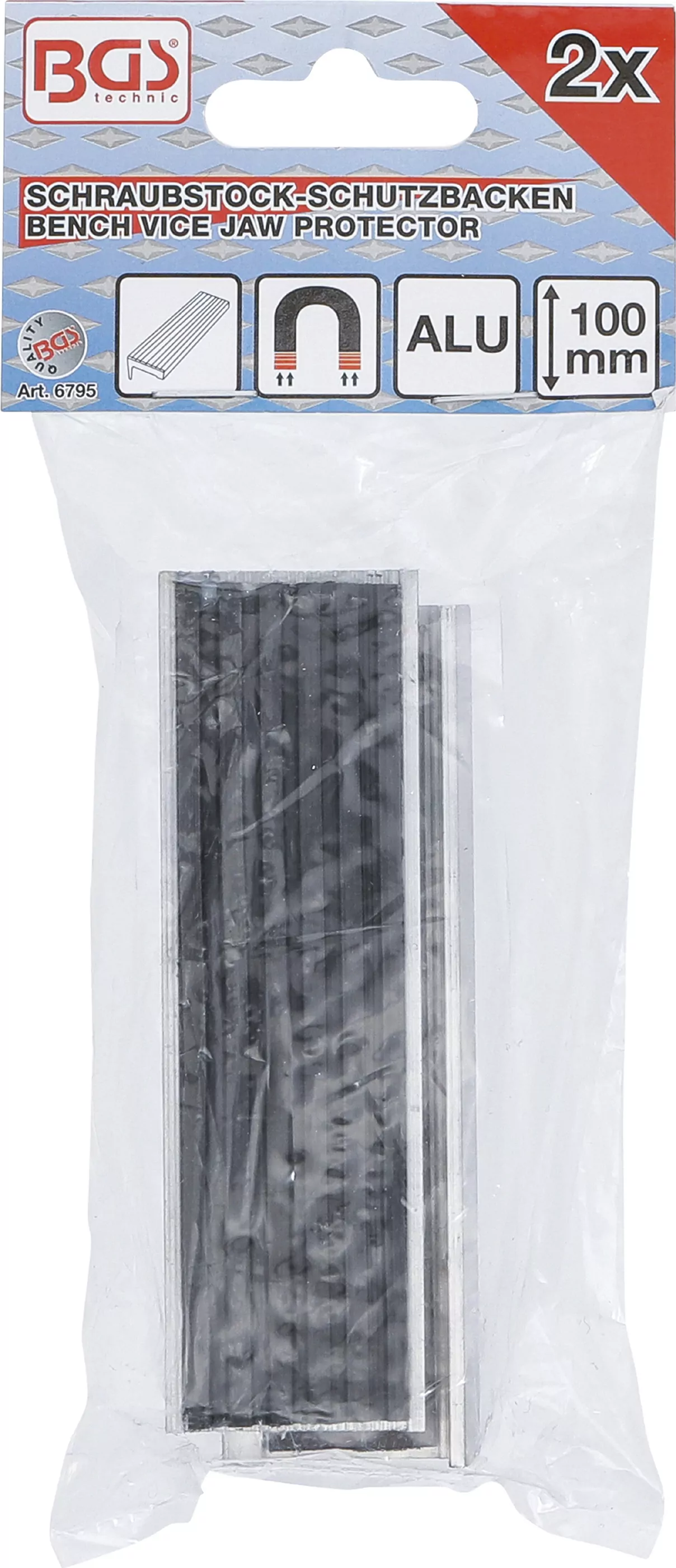 Schraubstock-Schutzbacken | Aluminium | Breite 100 mm | 2-tlg.