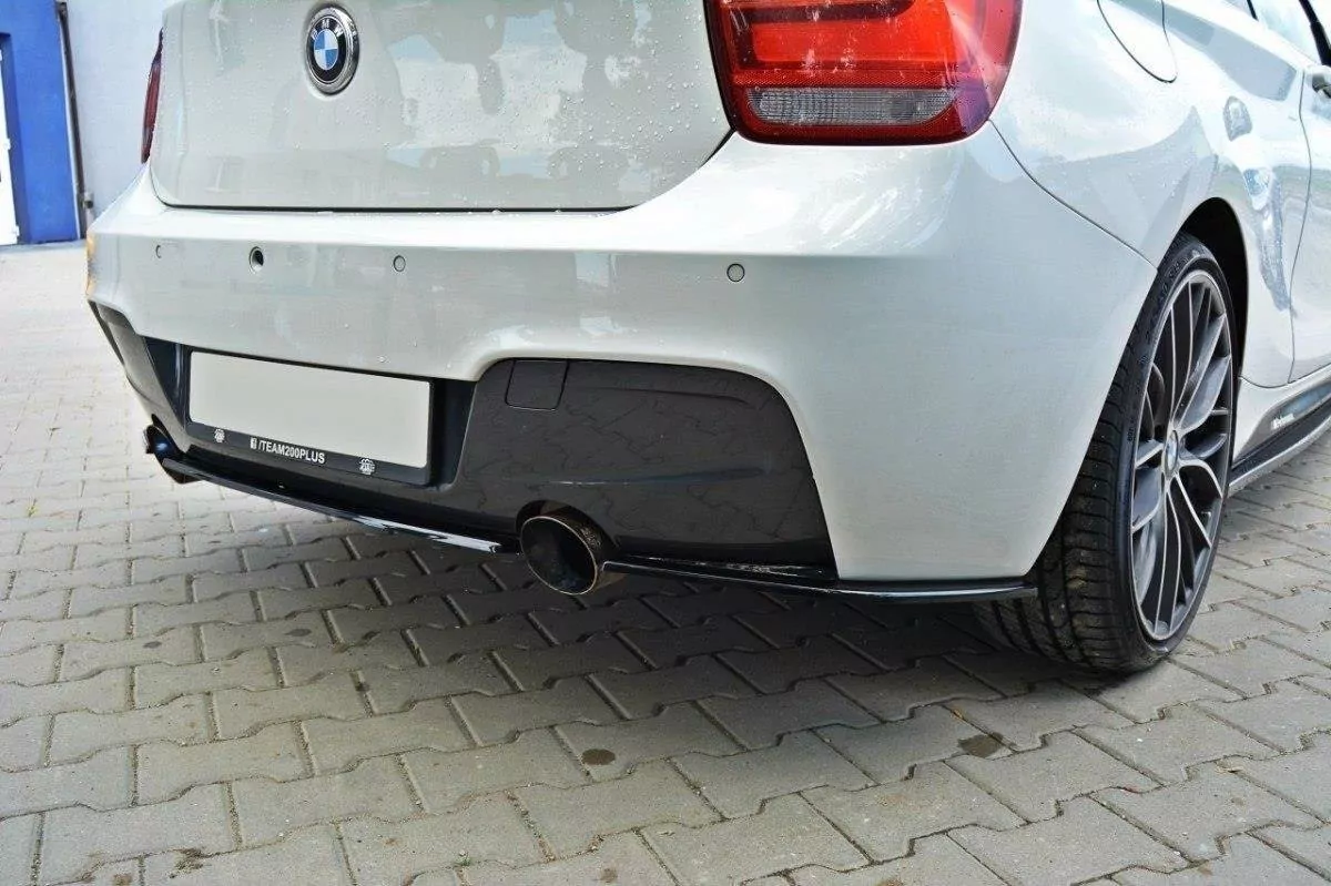 Mittlerer Diffusor Heck Ansatz Passend Für Passend Für BMW 1er F20/F21 M-Power  Schwarz Hochglanz Schwarz Hochglanz