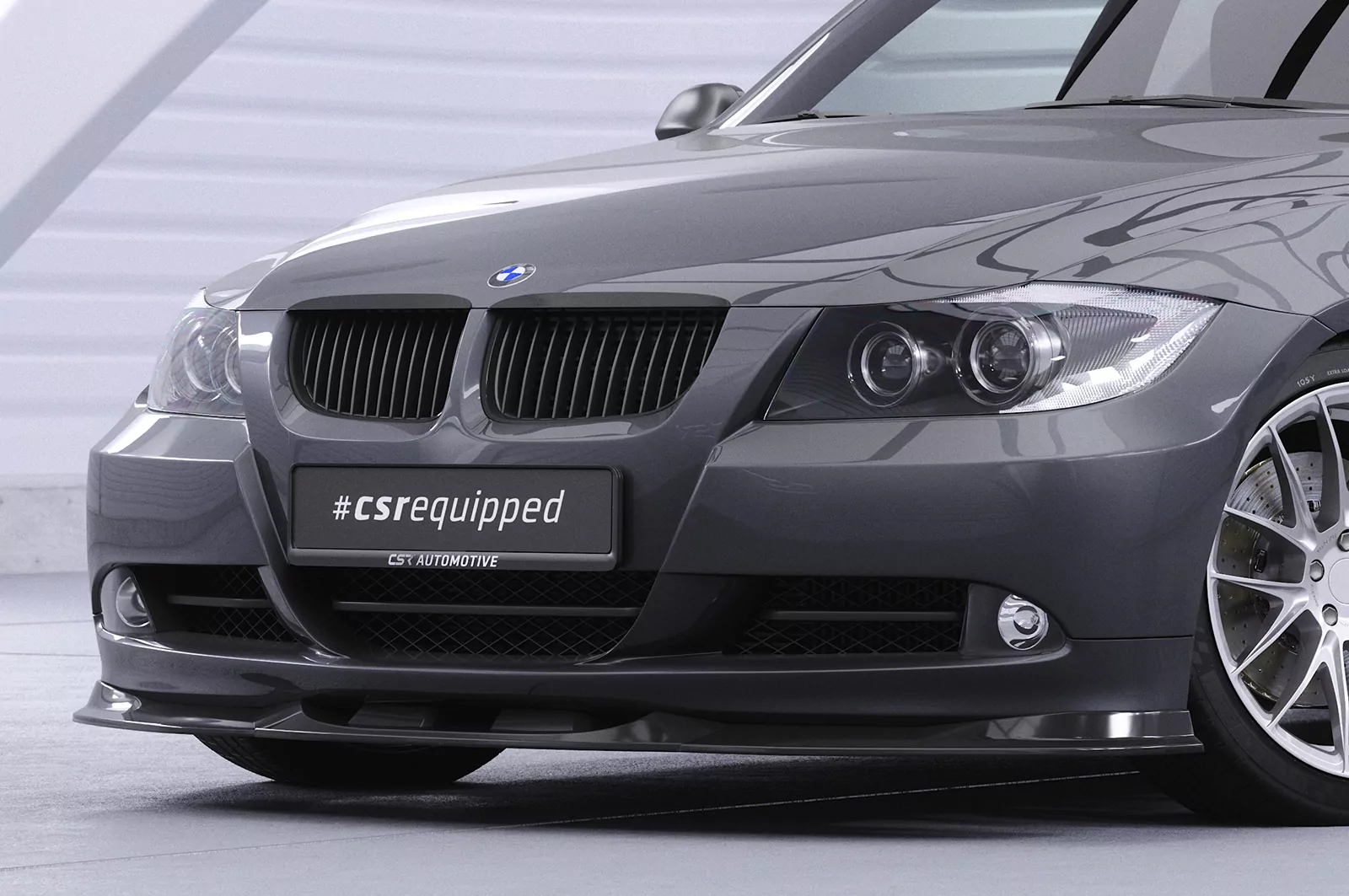Cup-Spoilerlippe mit ABE für BMW 3er (E90/E91) Limousine und Touring CSL536 Schwarz Strukturiert