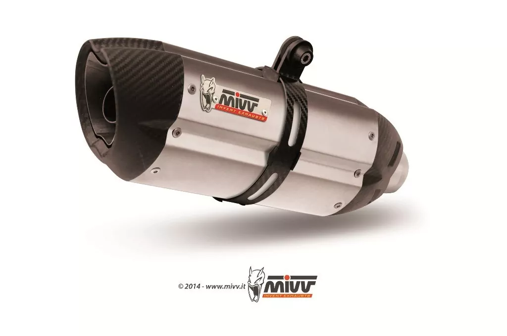 MIVV SUONO In INOX Coppe Carbonio/ST. STEEL Carbon Caps Für KAWASAKI NINJA 300/Z300