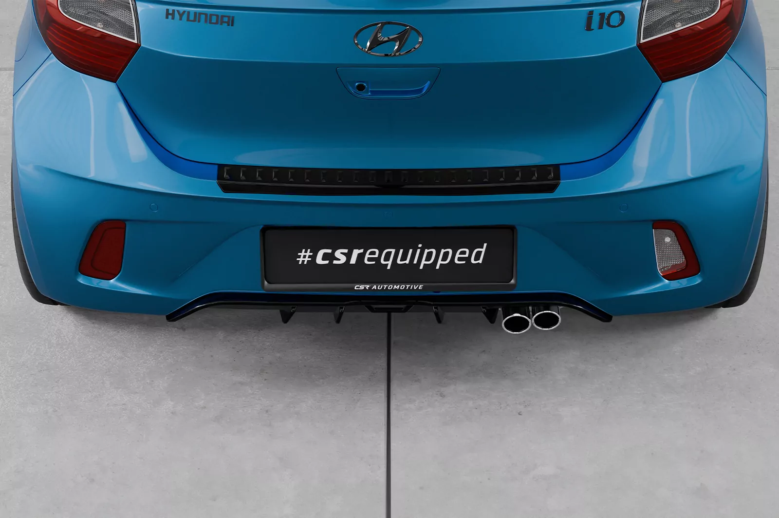 Heckansatz für Hyundai I10 3. Generation N-Line HA280 Schwarz Strukturiert