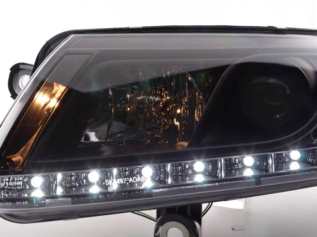Scheinwerfer Set Daylight LED TFL-Optik Audi A6 Typ 4F Bj. 04-08 schwarz