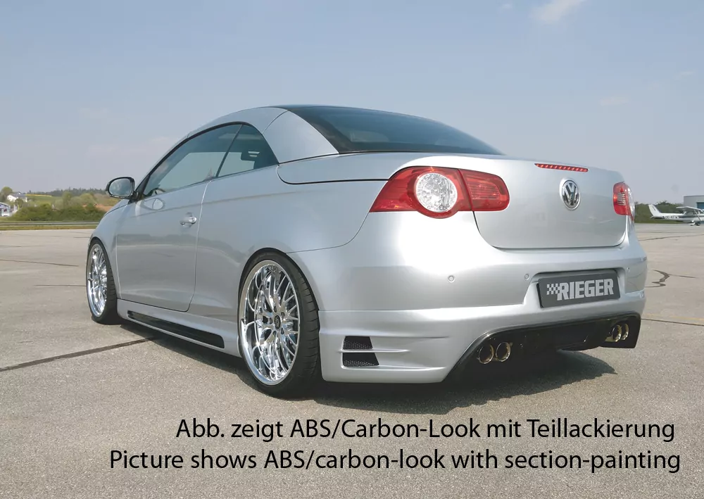 Rieger Heckansatz für VW Eos (1F) - Cabrio 04.06.-11.10 (bis Facelift) carbon optik
