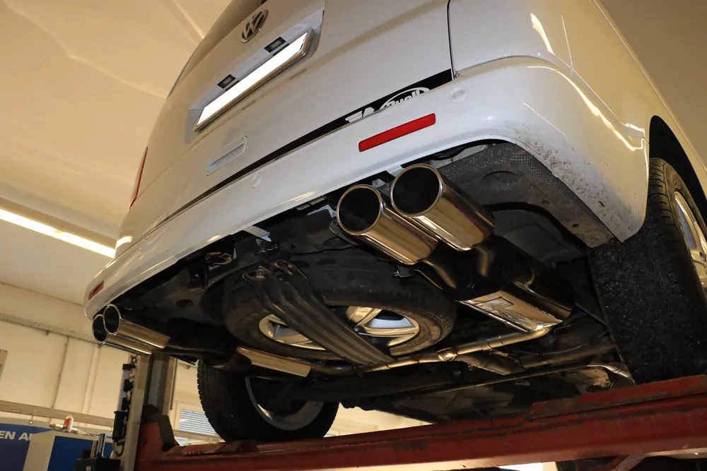 VW Bus T5/ T6  Endschalldämpfer Ausgang rechts/links - 2x115x85 Typ 32 rechts/links