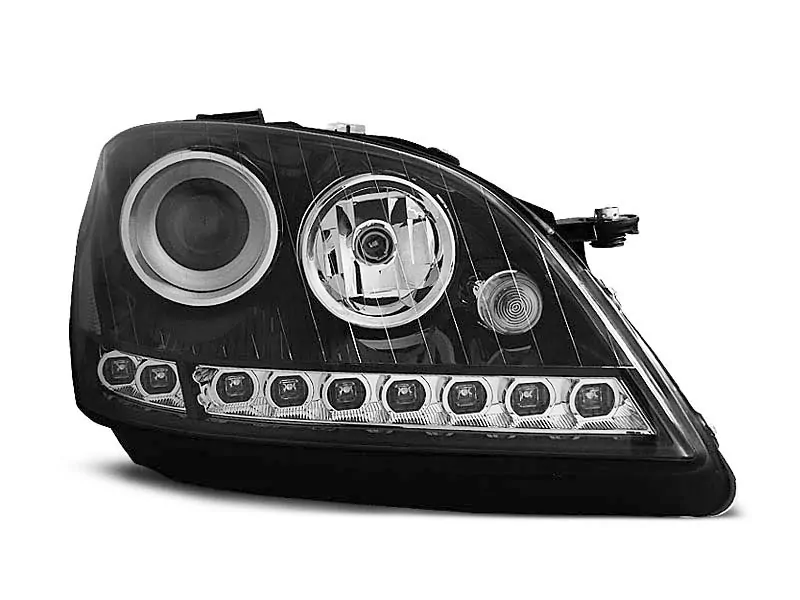 Headlights Daylight Black Fits Mercedes W164 Ml M-Klasse 05-07  