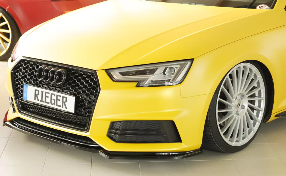 Rieger Spoilerschwert glanz schwarz für Audi A4 (B9/F4) Avant 08.15-07.18 (bis Facelift 1)