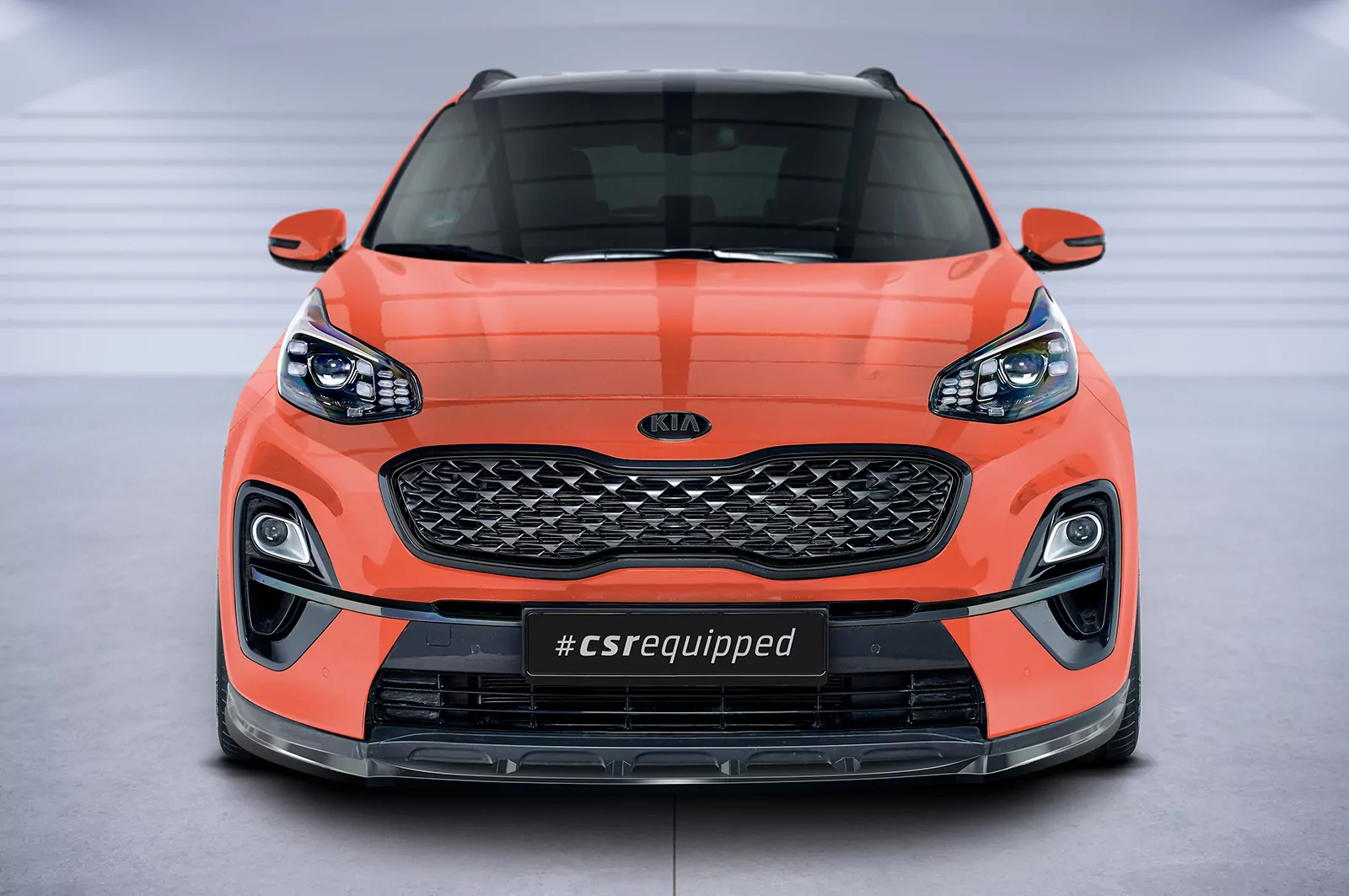 Cup-Spoilerlippe mit ABE für Kia Sportage QLE CSL577 Schwarz Strukturiert