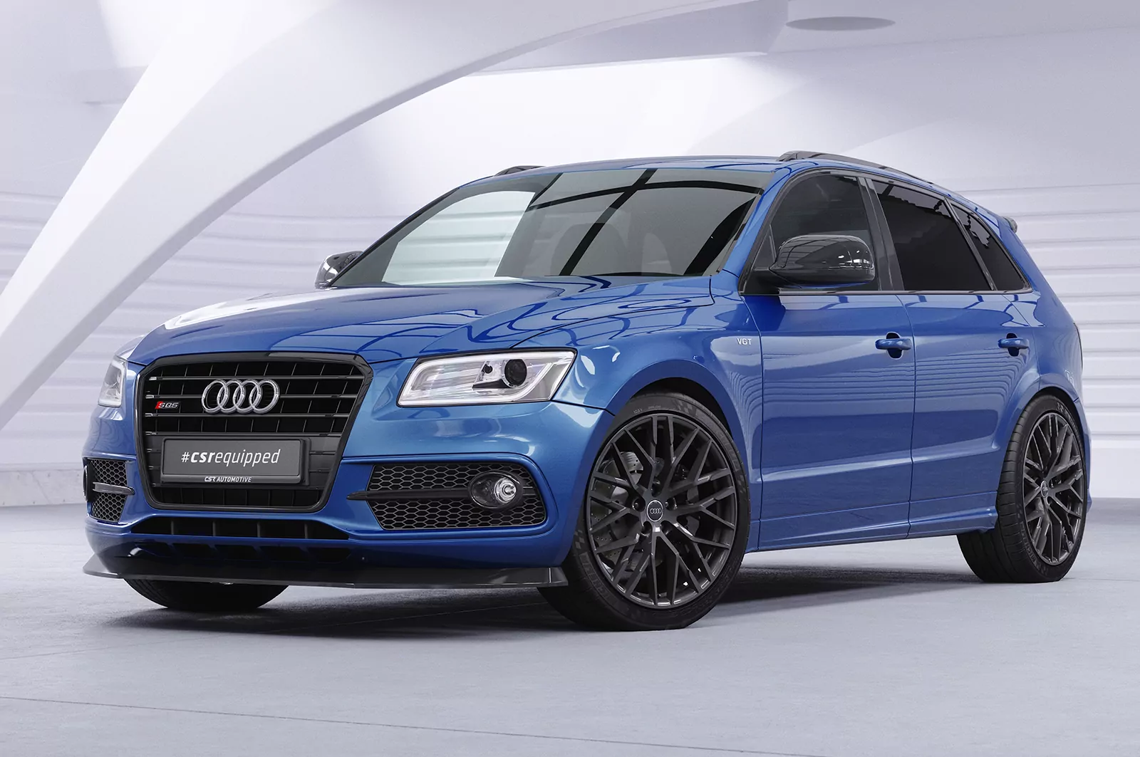 Cup-Spoilerlippe mit ABE für Audi SQ5 (8R) CSL480 Schwarz Strukturiert