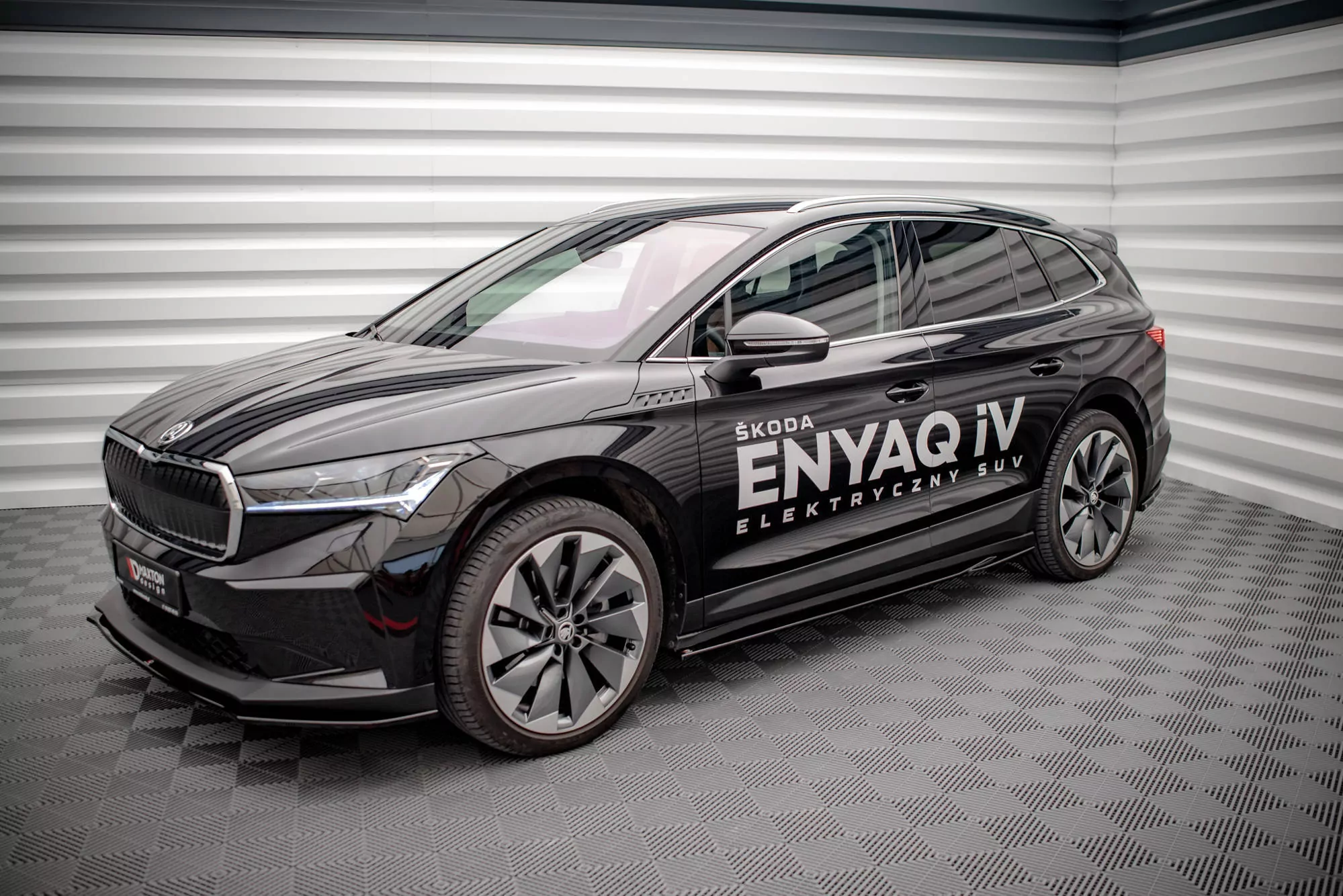 Seitenschweller Ansatz Für Skoda Enyaq IV Schwarz Hochglanz