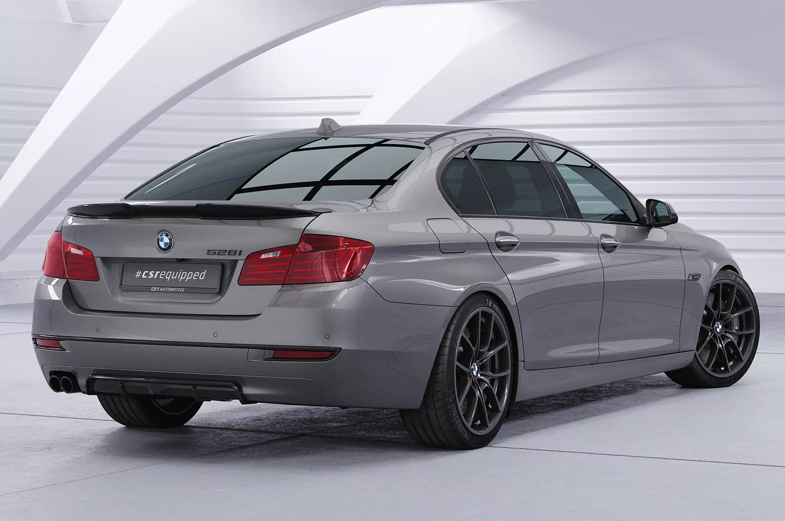 Heckansatz für BMW 5er F11 HA436 Schwarz Strukturiert