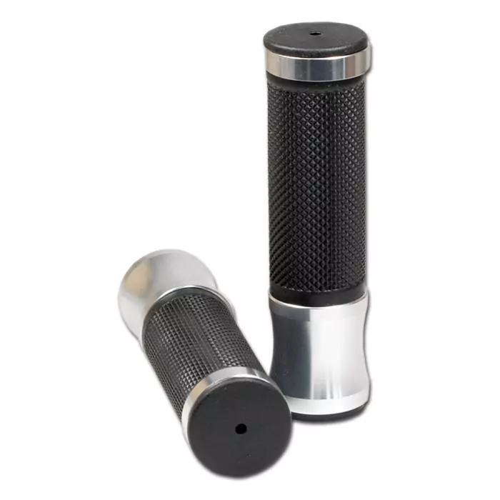 Griffgummi "Nice" | 7/8"-22mm | Alu | schw/silber L=130 mm | geschlossen