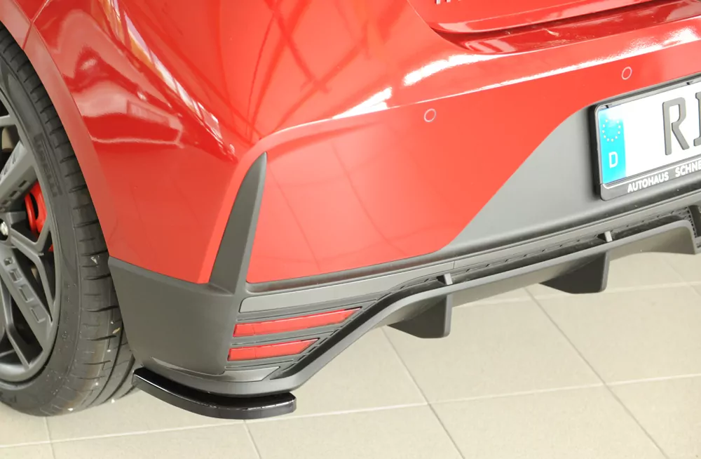 Rieger Heckschürzenansatz seitlich links glanz schwarz für Hyundai i20 N-Performance  (BC3) 5-tür. (Schrägheck) 04.21-