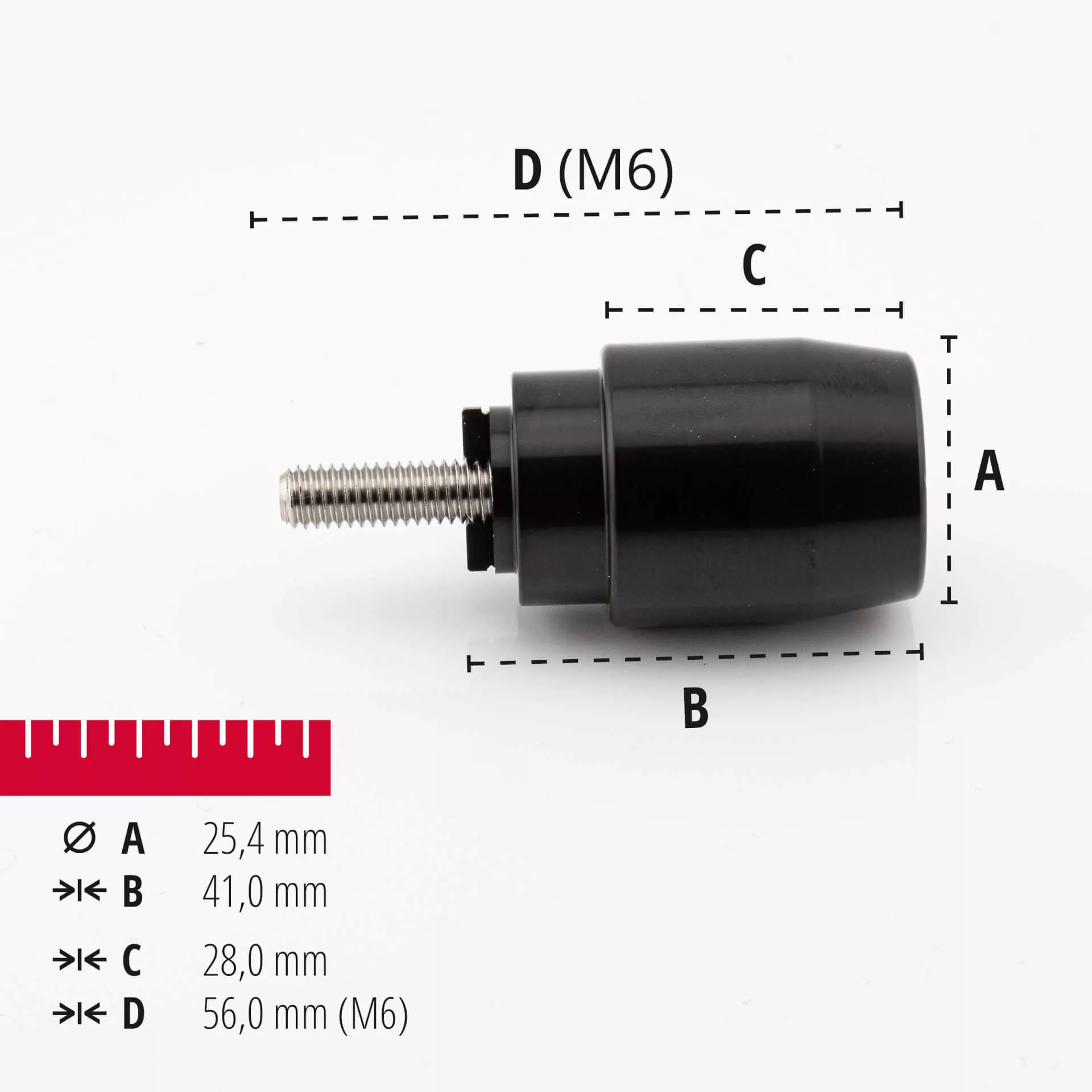 HIGHSIDER pro Lenkergewichte Schwarz M6 Honda (Paar)