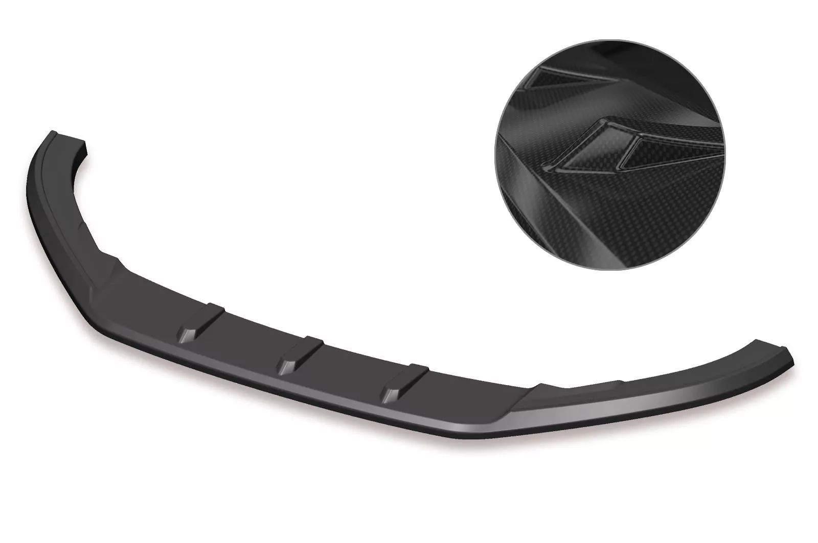 Cup-Spoilerlippe mit ABE für VW Polo V (Typ 6R, 6C) R-Line CSL400-C Carbon Look Hochglanz