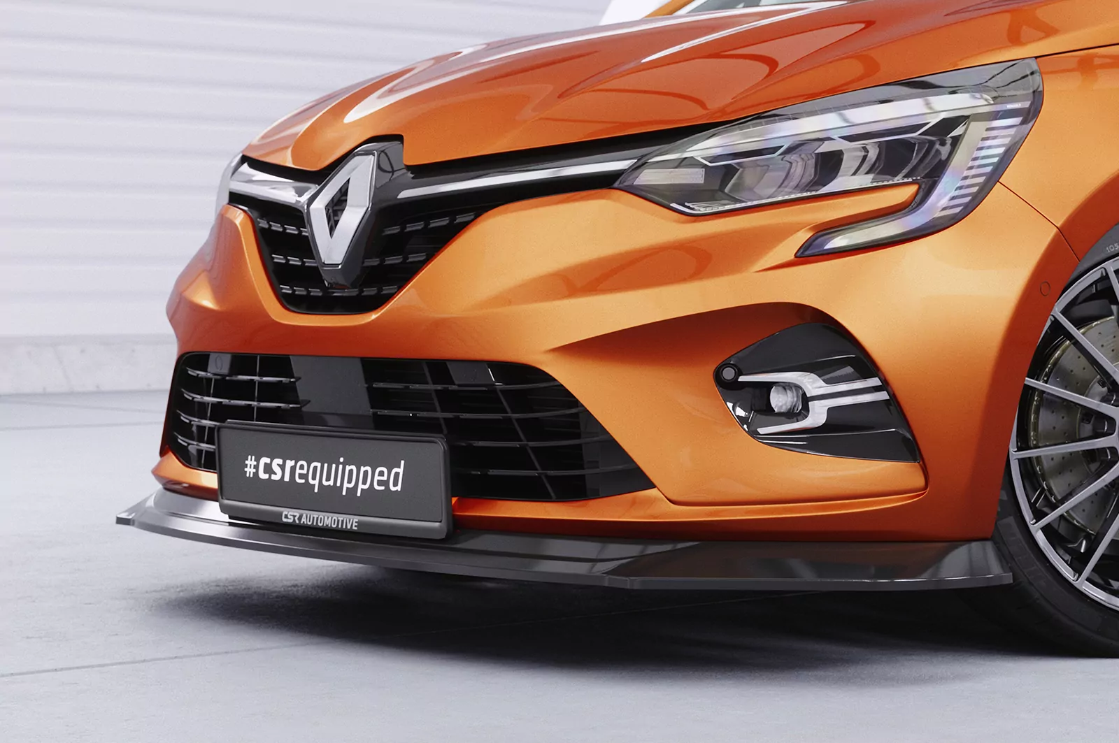 Cup-Spoilerlippe mit ABE für Renault Clio V CSL520 Schwarz Strukturiert