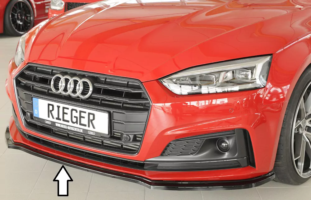 Rieger Spoilerschwert für Audi A5 (B9/F5) | Coupé 07.16-12.19 (bis Facelift) für orig. S-Line Frontschürze