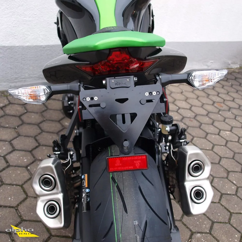 alpha Technik Kennzeichenhalter Kawasaki Z1000; Typ ZRT00H; Modelljahr 2017-