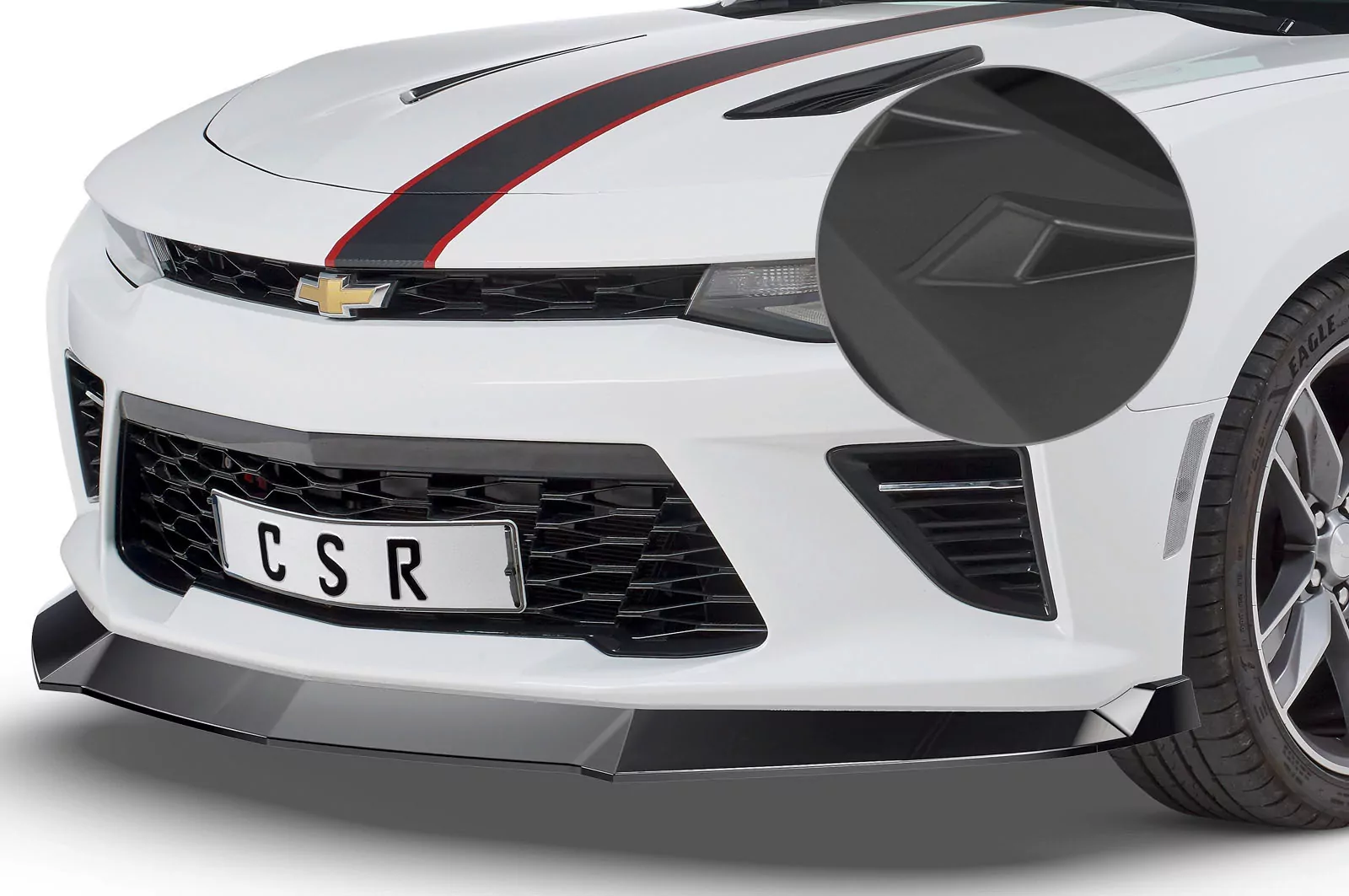 Cup-Spoilerlippe mit ABE für Chevrolet Camaro 6 Lackierfreundlich (schwarz matt)