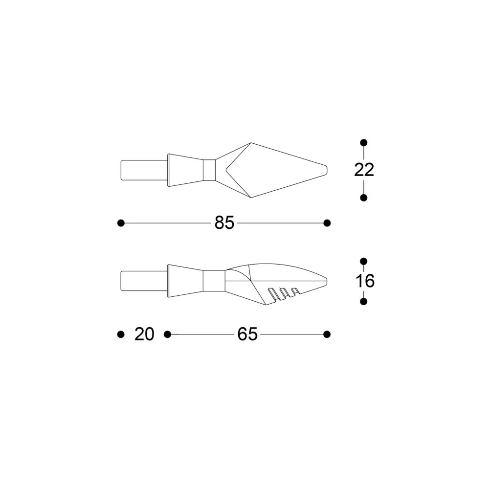 Barracuda Blinker X-LED B-LUX silber